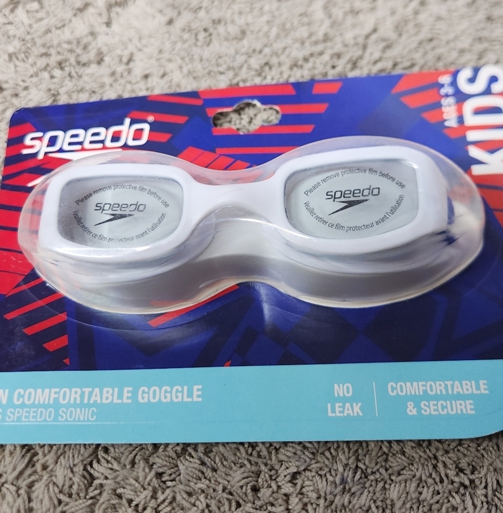 Speedo Kids White Sonic Swim Goggles Kids 3 To 6